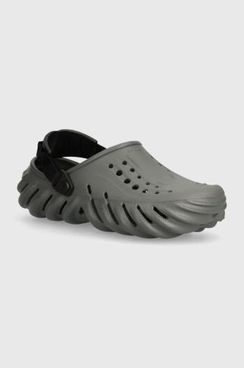 Pantofle Crocs Echo Clog šedá barva, 207937