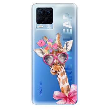 Odolné silikonové pouzdro iSaprio - Lady Giraffe - Realme 8 / 8 Pro