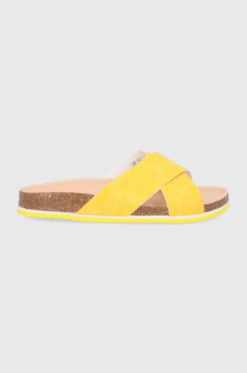 Pantofle Big Star dámské, žlutá barva