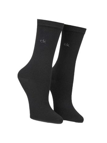 Calvin Klein dámské černé ponožky 2 pack - ONE (BLACK)