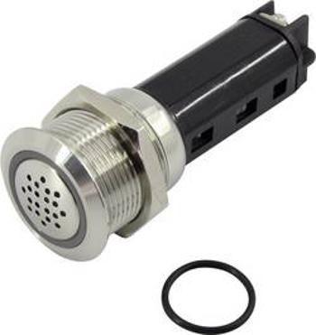 Sirénka / kontrolka, 80 dB 12 V/DC, 19 mm, IP40, červená