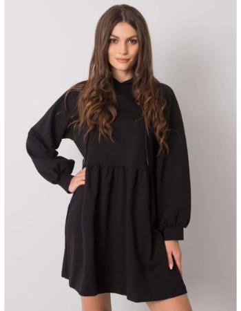 Dámské šaty s kapucí Sidorela RUE PARIS černé 
