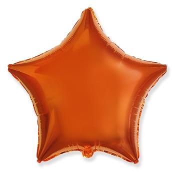 Balón foliový 45 cm Hvězda oranžová - Flexmetal