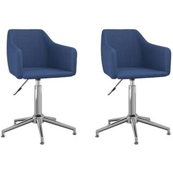 Otočné jídelní židle 2 ks modré textil, 331203 (331203)
