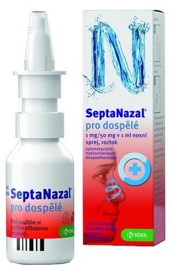 SeptaNazal dosp.1mg/50mg v 1ml nosní sprej, roztok 10 ml