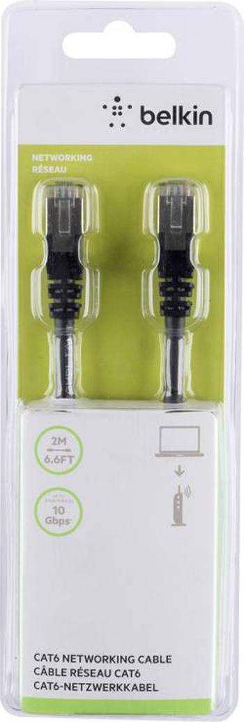 Síťový kabel RJ45 Belkin A3L981BT02MBKHS, CAT 6, S/FTP, 2.00 m, černá