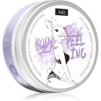 LaQ Bunny Forget-Me-Not cukrový peeling pro jemné čištění a výživu pokožky 200 ml