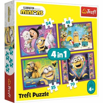 Trefl Puzzle Já, Padouch 3 Ve světě Mimoňů 4v1  35, 48, 54, 70 dílků