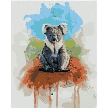 Diamondi - Diamantové malování - KOALA NA BAREVNÉM POZADÍ, 40x50 cm, bez rámu a bez vypnutí plátna (606742A)