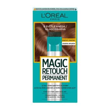 L'Oréal Paris Magic Retouch Permanent 18 ml barva na vlasy pro ženy 6 Light Brown na barvené vlasy