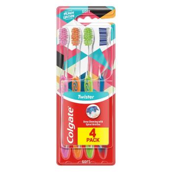 Colgate Měkký zubní kartáček Twister Design Edition 4 ks