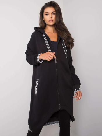 ČERNÁ DÁMSKÁ DLOUHÁ MIKINA NA ZIP RV-BL-6832.10-BLACK Velikost: L/XL