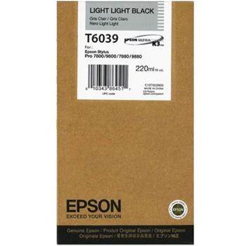 Epson T603900 světle světle černá (light light black) originální cartridge