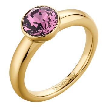 Brosway Půvabný pozlacený prsten s krystalem Affinity BFF173 60 mm