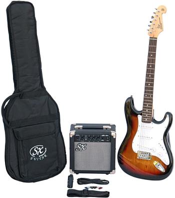 SX SE1 3-Tone Sunburst Elektrická kytara