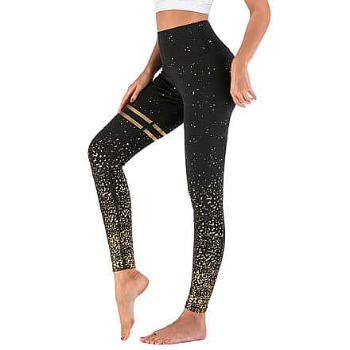 Yoga Fit dámské legíny černá-zlatá Velikost oblečení: S