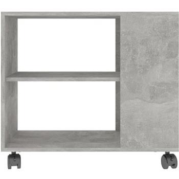 Odkládací stolek betonově šedý 70x35x55 cm dřevotříska (802124)