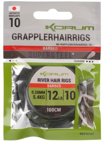 Korum návazec grappler river hair rigs 1 m - velikost háčku 10 průměr 0,28 mm nosnost 5,4 kg