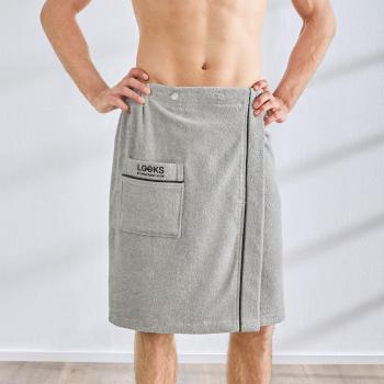 LOOKS by Wolfgang Joop Wolfgang JOOP! Saunový kilt pro muže 60x140 cm Light Grey