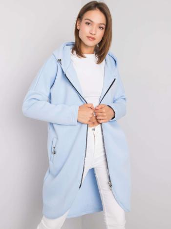 SVĚTLE MODRÁ DÁMSKÁ DLOUHÁ MIKINA NA ZIP RV-BL-4858-1.99P-BLUE Velikost: S/M