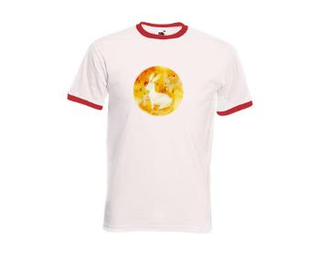 Pánské tričko s kontrastními lemy Králík na měsíci