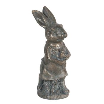 Metalická velikonoční dekorace králíka Métallique - 4*4*11 cm 6PR3090CH