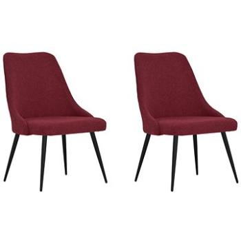 Jídelní židle 2 ks vínové textil, 330863 (330863)