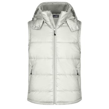 James & Nicholson Pánská zimní vesta s kapucí JN1004 - Přírodní | S