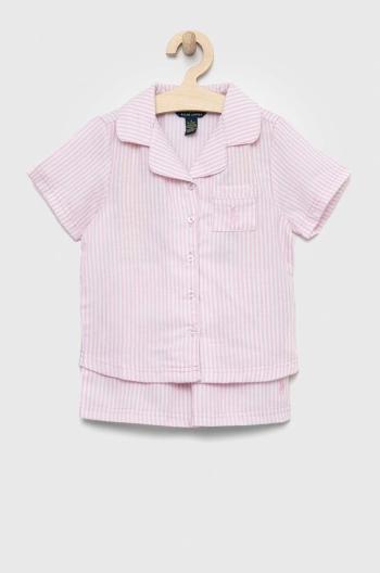 Pyžamo Polo Ralph Lauren růžová barva