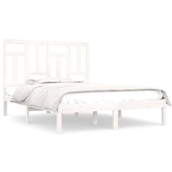 Rám postele bílý masivní borovice 160 × 200 cm, 3104554 (3104554)