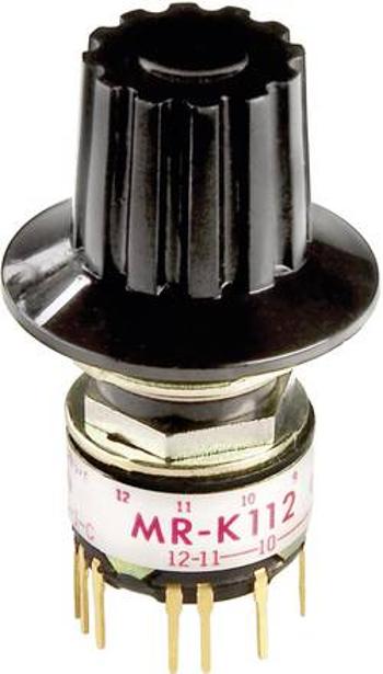 Otočný přepínač do DPS NKK Switches MRK112-A, 1x 2 - 12 pozic, 1x 30 °, 125 V/AC, 0,25 A