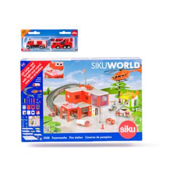 SIKU World - požární stanice s hasičskými auty