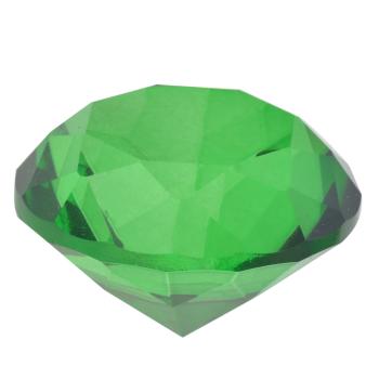 Zelený dekorační skleněný Krystal - 3 cm MLCR0007GR