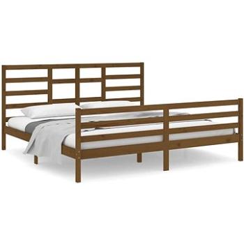 Rám postele medově hnědý masivní dřevo 200 × 200 cm, 3105883 (3105883)