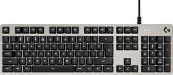 Logitech klávesnice Gaming G413, bílé podsvícení, US - stříbrná, 920-008476
