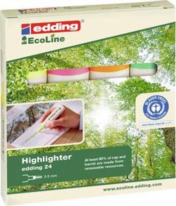 Edding zvýrazňovač textu e-24 EcoLine 4-24-4 žlutá, oranžová, zelená, růžová 2 mm, 5 mm 1 sada