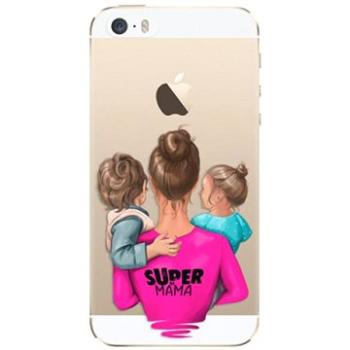 iSaprio Super Mama - Boy and Girl pro iPhone 5/5S/SE (smboygirl-TPU2_i5)