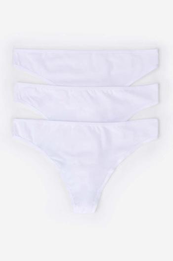 Tanga women'secret 3-pack bílá barva, 7682956.99