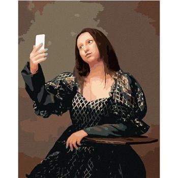 Diamondi - Diamantové malování - MONA LISA SELFIE, 40x50 cm, Vypnuté plátno na rám (604210B)