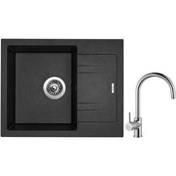 SINKS LINEA 600 N Metalblack + SINKS VITALIA (LI60074NVICL)