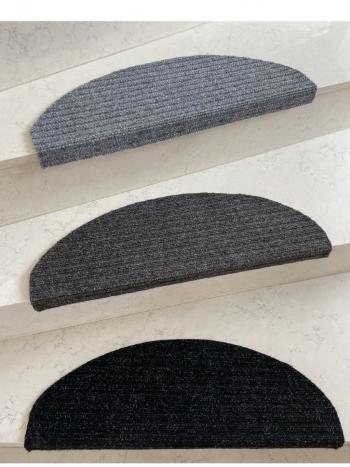 Vopi koberce Nášlapy na schody Rio hnědé půlkruh - 28x65 půlkruh (rozměr včetně ohybu) Hnědá