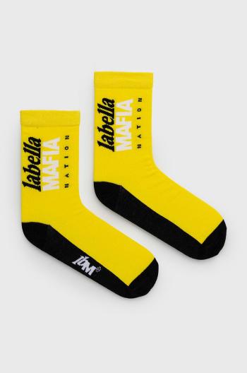 Ponožky LaBellaMafia dámské, žlutá barva