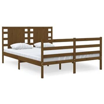 Rám postele medově hnědý masivní dřevo 120×190 cm Small Double, 3104256 (3104256)