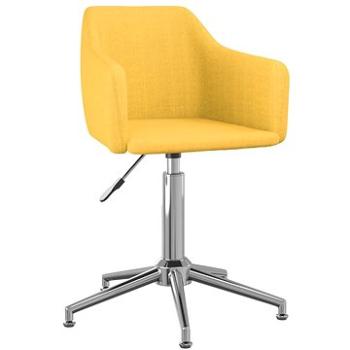 Otočná jídelní židle žlutá textil, 331193 (331193)