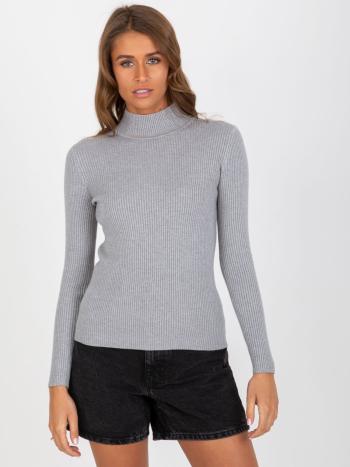 ŠEDÝ ŽEBROVANÝ ROLÁK -NM-SW-J52019-1.37-GREY Velikost: ONE SIZE