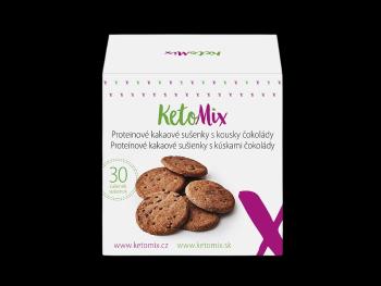 KetoMix Proteinové kakaové sušenky s kousky čokolády 30 ks