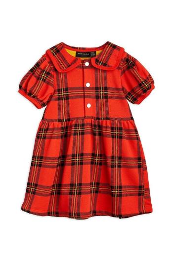 Dětské bavlněné šaty Mini Rodini červená barva, mini
