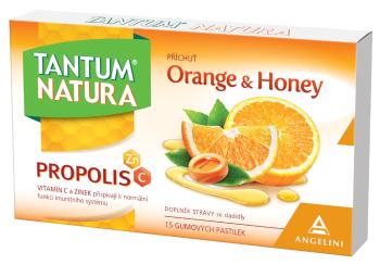 Tantum Verde Tantum Natura Orange&Honey+Vitamin C+Zinek 15 pastilek