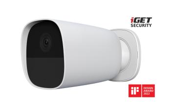 iGET SECURITY EP26 White - WiFi bateriová FullHD kamera, IP65, zvuk,samostatná a pro alarm M5-4G CZ