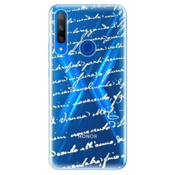 Odolné silikonové pouzdro iSaprio - Handwriting 01 - white - Huawei Honor 9X